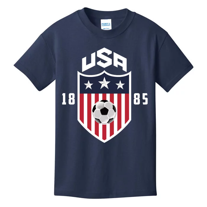 USA Soccer Team 1885 American US Soccer Team Fan Kids T-Shirt