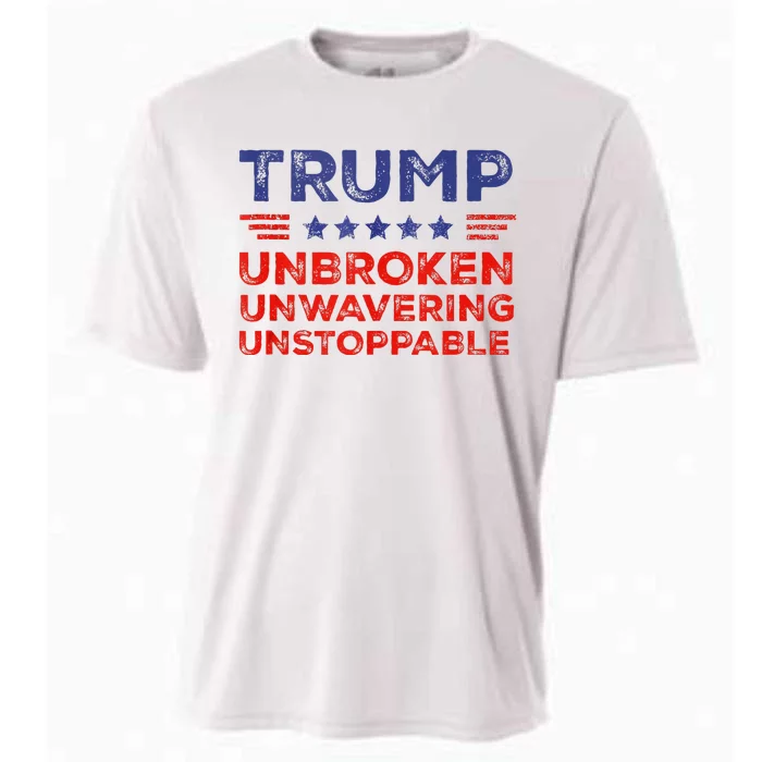 Trump Unbrokken Unwavering Unstoppable Trump Supporter Cooling Performance Crew T-Shirt