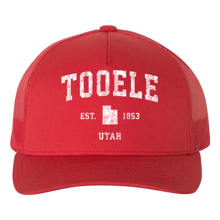 Tooele Utah Ut Vintage Established Athletic Sports Design Yupoong Adult 5-Panel Trucker Hat