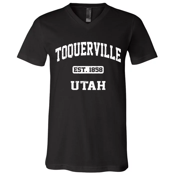 Toquerville Utah Ut Vintage State Athletic Style V-Neck T-Shirt