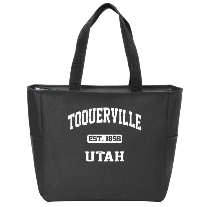 Toquerville Utah Ut Vintage State Athletic Style Zip Tote Bag