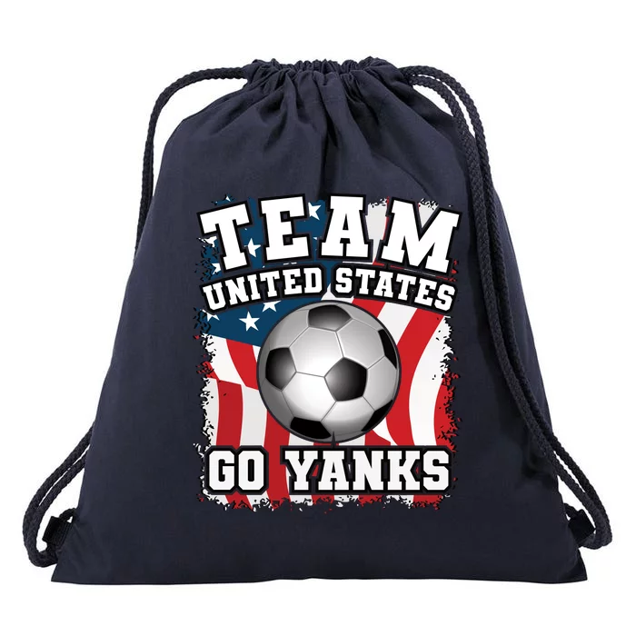 Team USA US Soccer 2022 World Cup Go Yanks American Flag Ball Drawstring Bag