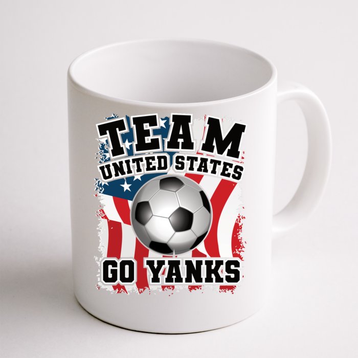 Team USA US Soccer 2022 World Cup Go Yanks American Flag Ball Front & Back Coffee Mug