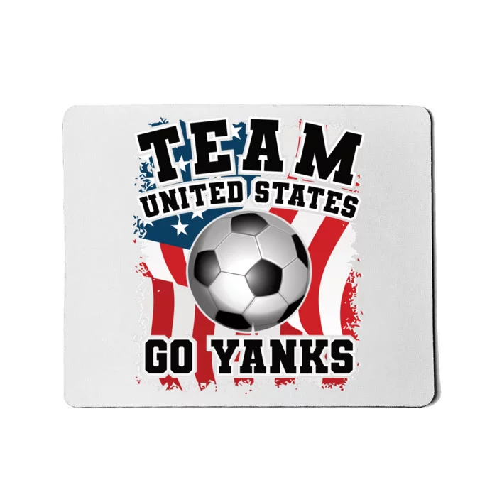 Team USA US Soccer 2022 World Cup Go Yanks American Flag Ball Mousepad