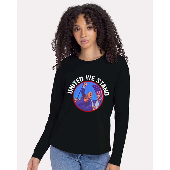 Trump United We Stand Trump Never Surrender Gift Womens Cotton Relaxed Long Sleeve T-Shirt