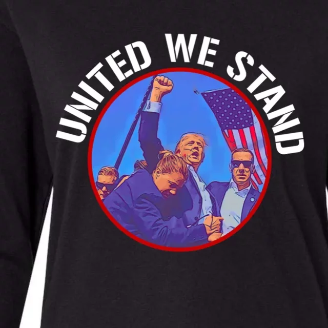 Trump United We Stand Trump Never Surrender Gift Womens Cotton Relaxed Long Sleeve T-Shirt