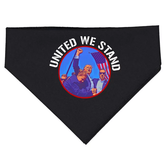 Trump United We Stand Trump Never Surrender USA-Made Doggie Bandana