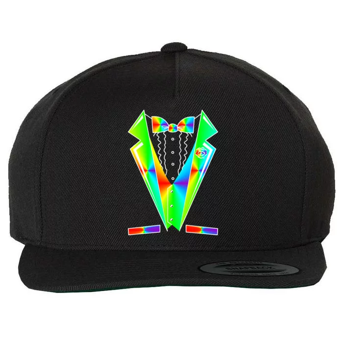 Tux Tuxedo With Pockets Rose Tie Dye Wool Snapback Cap