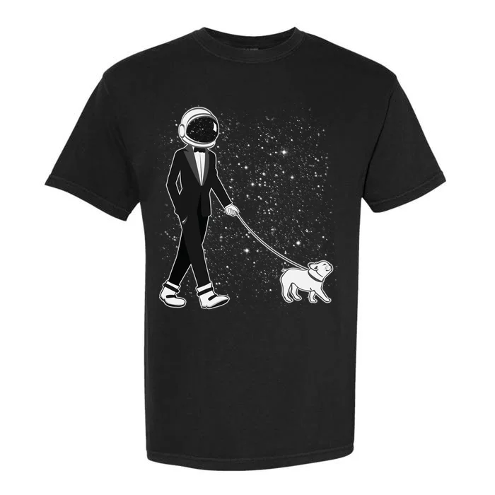 Tuxedo Astronaut Walking Dog Garment-Dyed Heavyweight T-Shirt