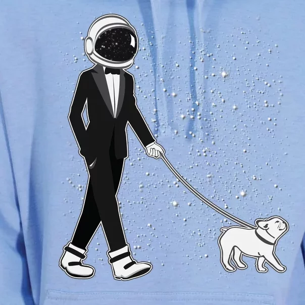 Tuxedo Astronaut Walking Dog Unisex Surf Hoodie