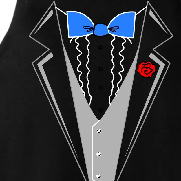 Tuxedo Suit Bachelor Party Ladies Tri-Blend Wicking Tank