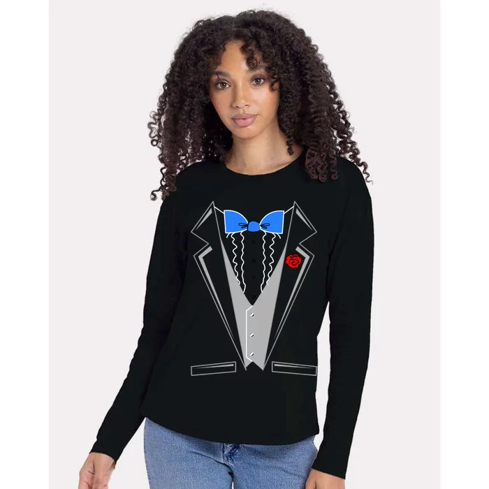 Tuxedo Suit Bachelor Party Womens Cotton Relaxed Long Sleeve T-Shirt