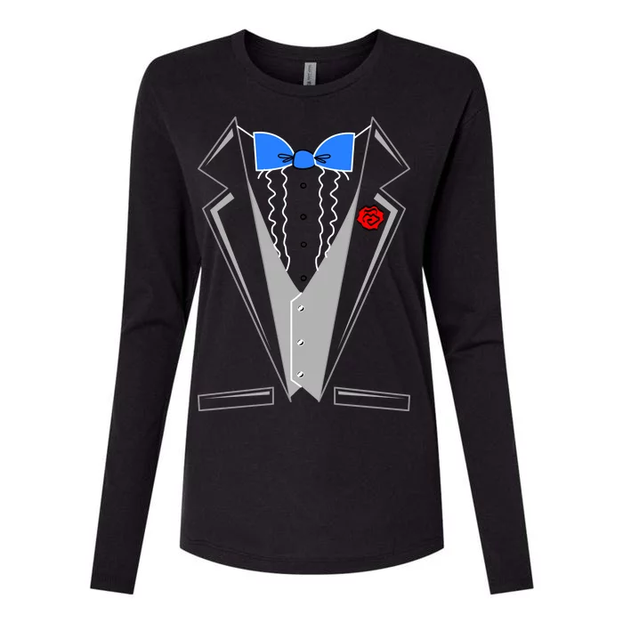 Tuxedo Suit Bachelor Party Womens Cotton Relaxed Long Sleeve T-Shirt