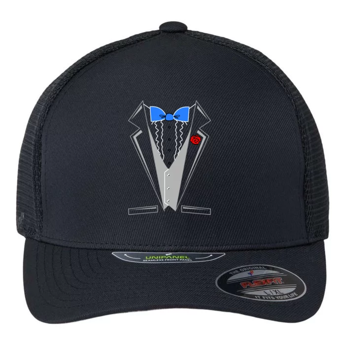 Tuxedo Suit Bachelor Party Flexfit Unipanel Trucker Cap