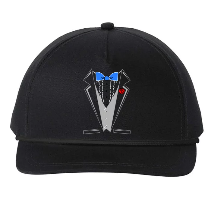 Tuxedo Suit Bachelor Party Snapback Five-Panel Rope Hat