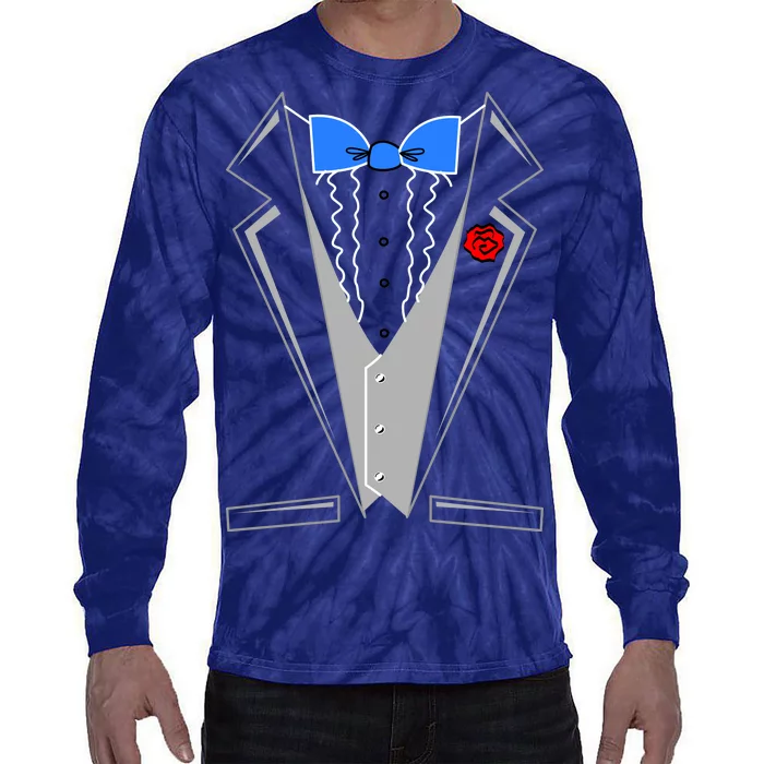 Tuxedo Suit Bachelor Party Tie-Dye Long Sleeve Shirt