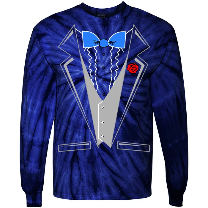 Tuxedo Suit Bachelor Party Tie-Dye Long Sleeve Shirt