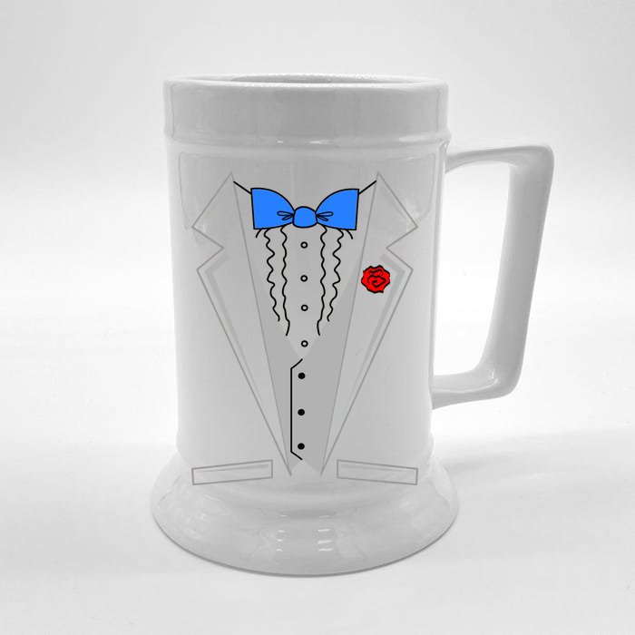 Tuxedo Suit Bachelor Party Front & Back Beer Stein