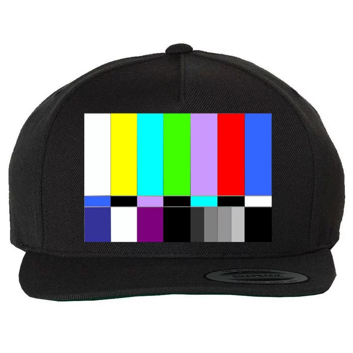 TV Colors Bars Organic Screen Retro Wool Snapback Cap