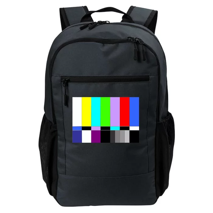 TV Colors Bars Organic Screen Retro Daily Commute Backpack