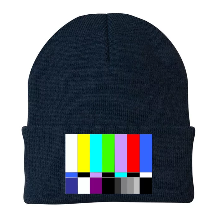 TV Colors Bars Organic Screen Retro Knit Cap Winter Beanie