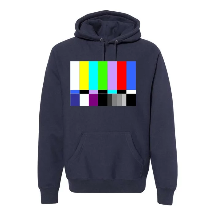 TV Colors Bars Organic Screen Retro Premium Hoodie