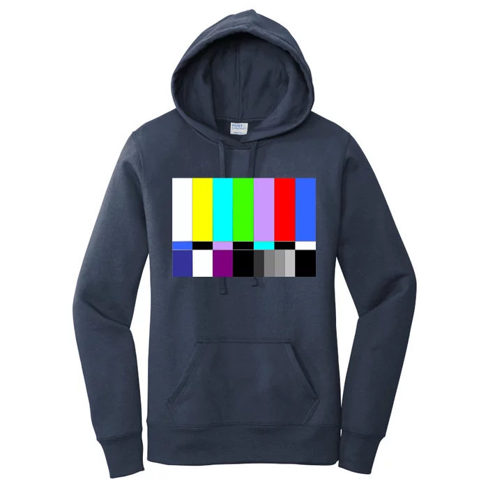 TV Colors Bars Organic Screen Retro Women's Pullover Hoodie