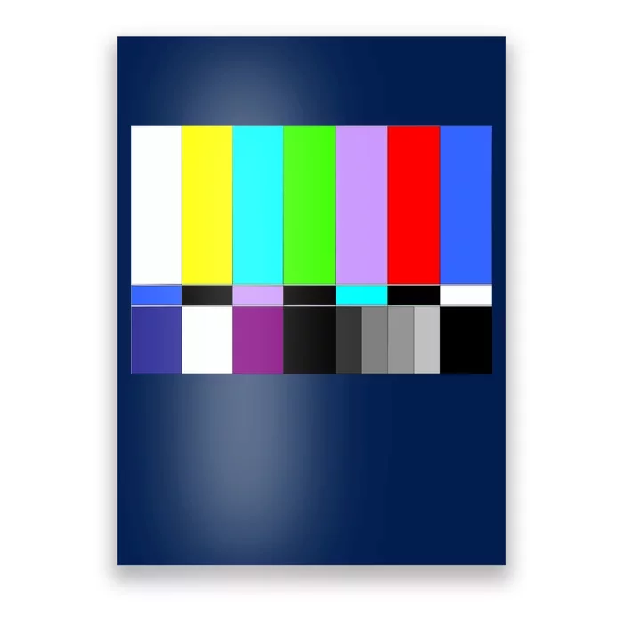 TV Colors Bars Organic Screen Retro Poster