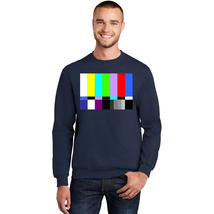 TV Colors Bars Organic Screen Retro Tall Sweatshirt