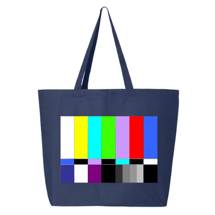 TV Colors Bars Organic Screen Retro 25L Jumbo Tote