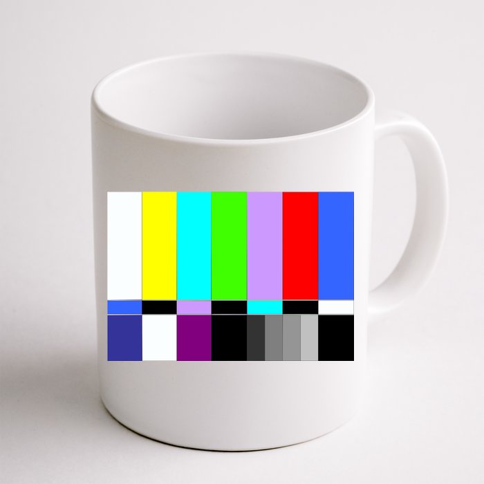 TV Colors Bars Organic Screen Retro Front & Back Coffee Mug