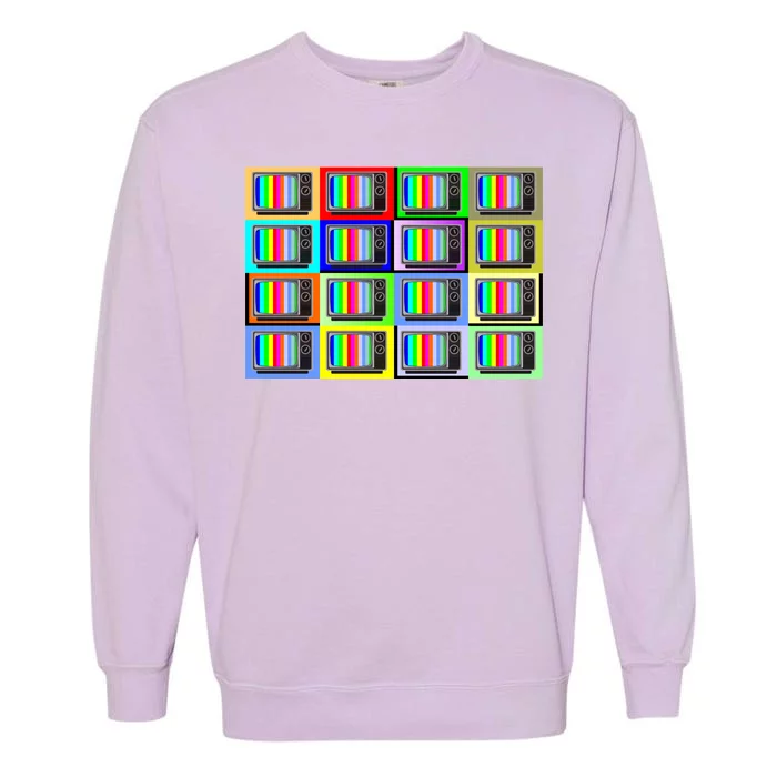 TV Screen No Signal Bars - Vintage Classic Garment-Dyed Sweatshirt