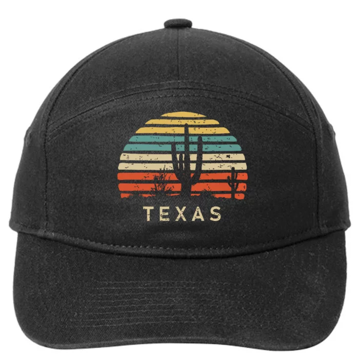 Texas Vintage 1980s Style Desert 7-Panel Snapback Hat