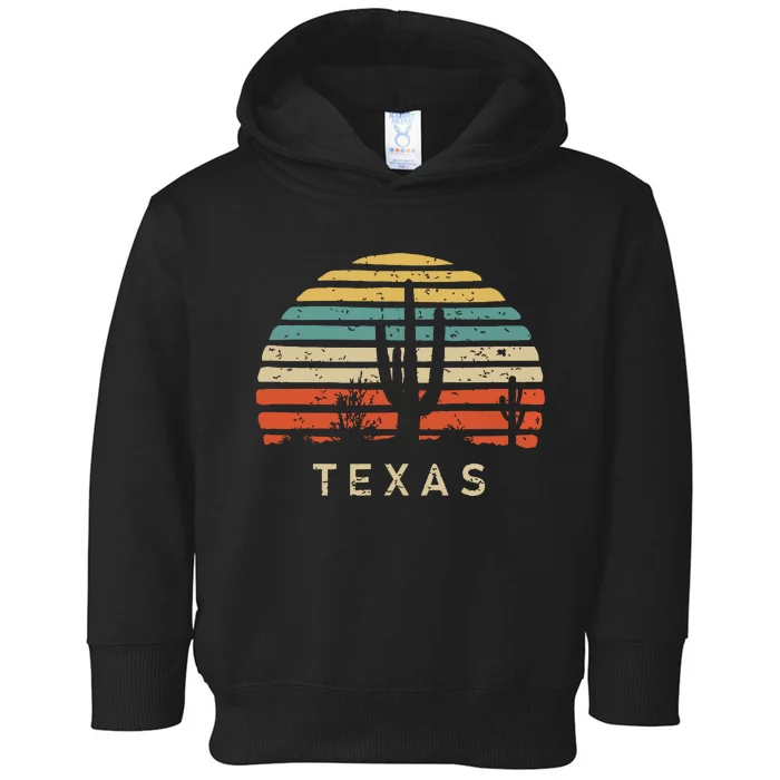 Texas Vintage 1980s Style Desert Toddler Hoodie