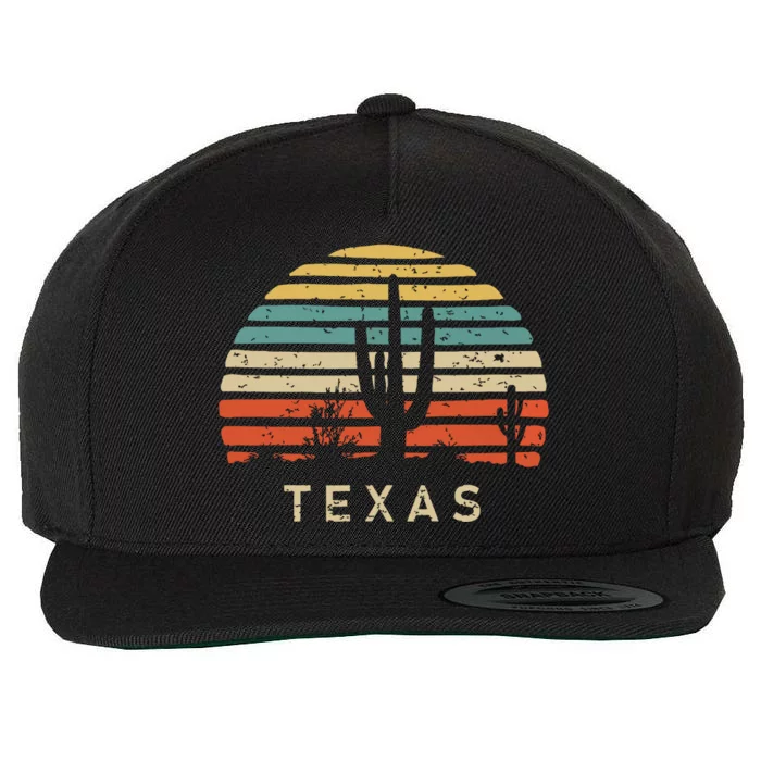 Texas Vintage 1980s Style Desert Wool Snapback Cap