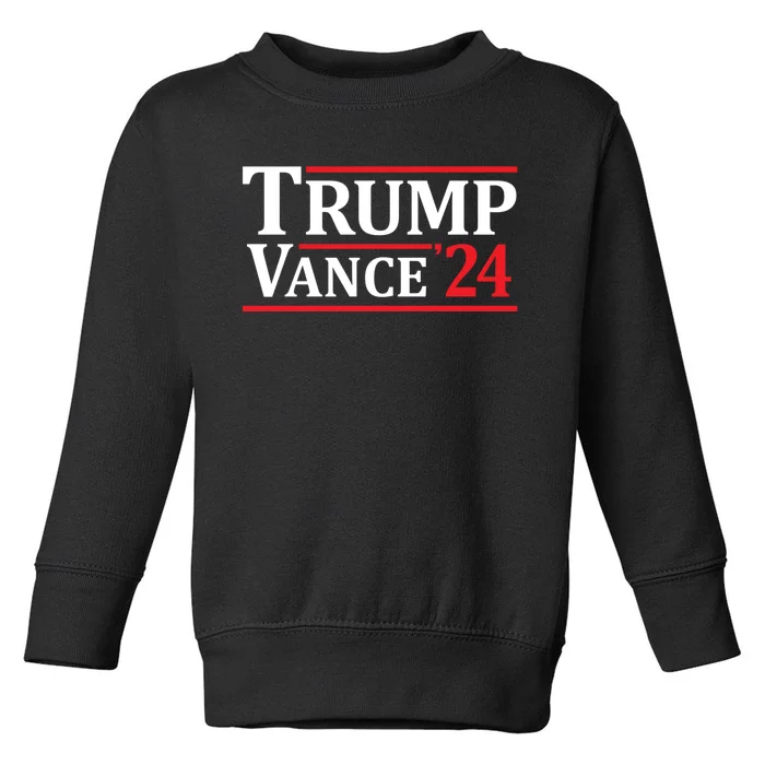 Trump Vance 24 Trump 2024 Toddler Sweatshirt