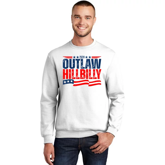 Trump Vance 2024 Vintage Elections Outlaw Hillbilly Us Flag Sweatshirt