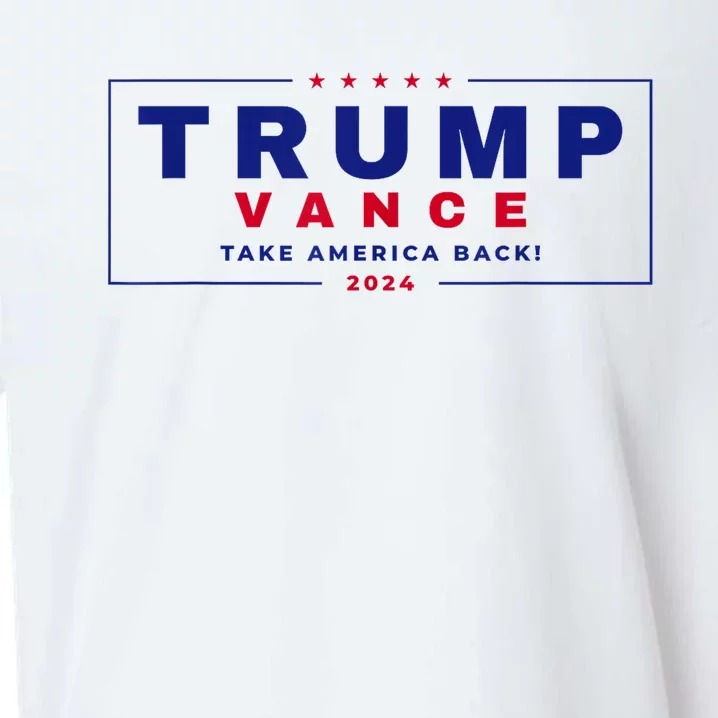 Trump Vance 2024 Donald Trump J.D. Vance Take America Back Sueded Cloud Jersey T-Shirt