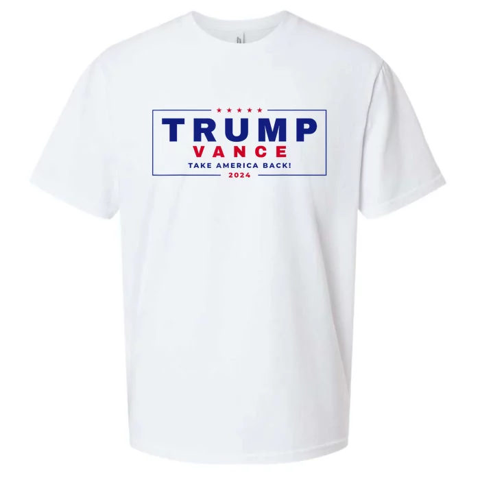 Trump Vance 2024 Donald Trump J.D. Vance Take America Back Sueded Cloud Jersey T-Shirt