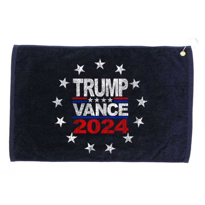 Trump Vance 2024 Stars Distressed Vintage Gift Grommeted Golf Towel