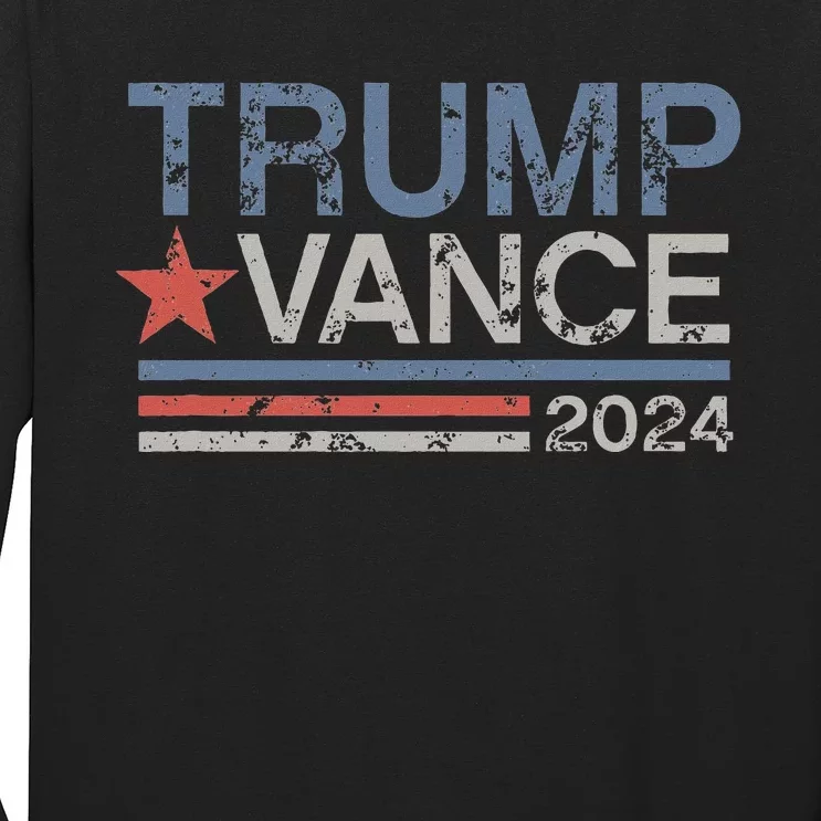 Trump Vance 2024 Retro Featuring Trump And Jd Vance Long Sleeve Shirt