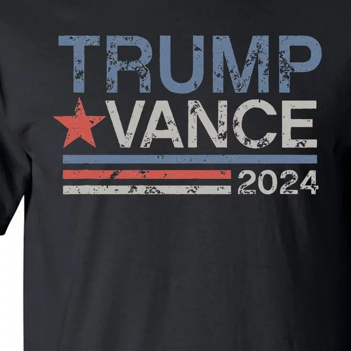 Trump Vance 2024 Retro Featuring Trump And Jd Vance Tall T-Shirt