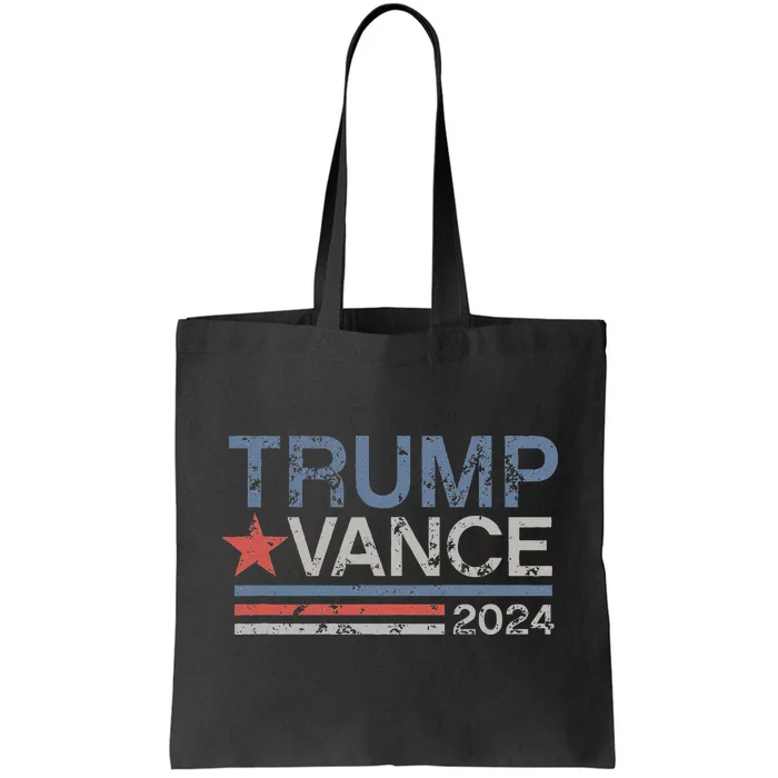 Trump Vance 2024 Retro Featuring Trump And Jd Vance Tote Bag