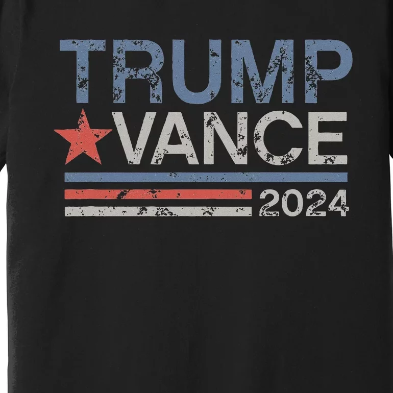 Trump Vance 2024 Retro Featuring Trump And Jd Vance Premium T-Shirt