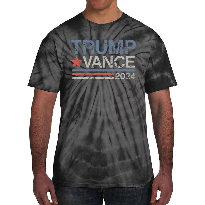 Trump Vance 2024 Retro Featuring Trump And Jd Vance Tie-Dye T-Shirt