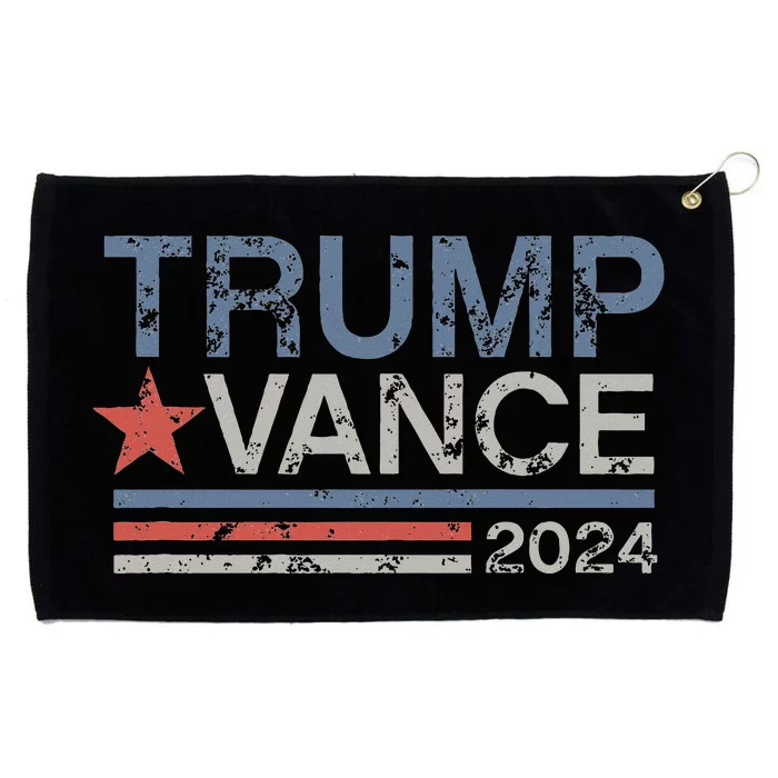 Trump Vance 2024 Retro Featuring Trump And Jd Vance Grommeted Golf Towel