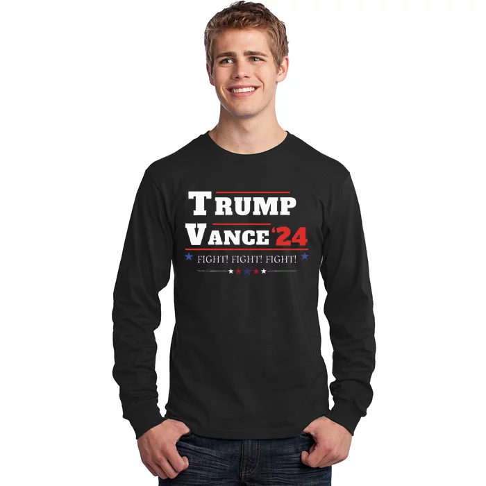 Trump Vance 2024 Donald Trump J.D. Vance Fghit Long Sleeve Shirt