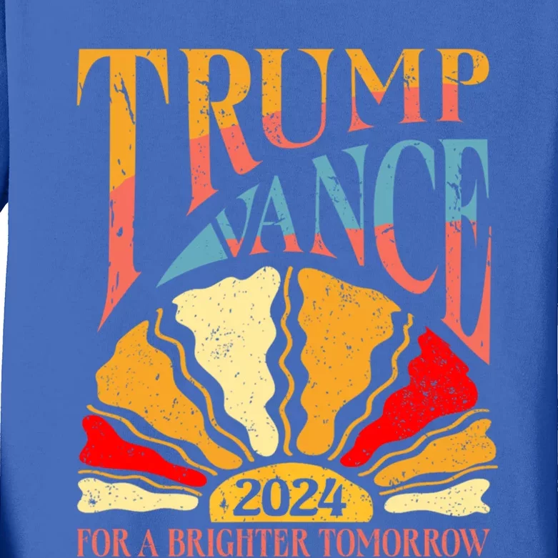 Trump Vance 2024 President Vote For A Brighter Tomorrow Kids Long Sleeve Shirt