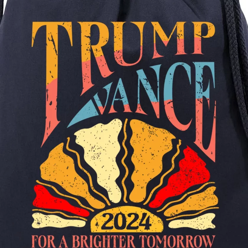 Trump Vance 2024 President Vote For A Brighter Tomorrow Drawstring Bag