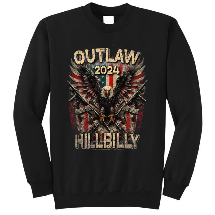 Trump Vance 2024 Outlaw Hillbilly Usa Flag Vintage Elections Sweatshirt